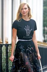 KARLIE KLOSS Heading to Christian Dior Fashion Show in Paris 03/03/2017