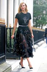KARLIE KLOSS Heading to Christian Dior Fashion Show in Paris 03/03/2017