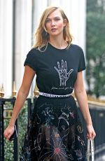 KARLIE KLOSS Heading to Christian Dior Fashion Show in Paris 03/03/2017