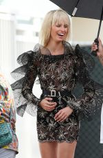 KAROLINA KURKOVA on the Set of a Photoshoot for Harper