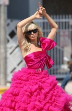 KAROLINA KURKOVA on the Set of Harper