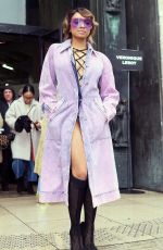 KAT GRAHAM Arrives at Veronique Leroy Fashion Show at Paris Fashion Week 03/04/2017