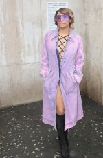 KAT GRAHAM Arrives at Veronique Leroy Fashion Show at Paris Fashion Week 03/04/2017
