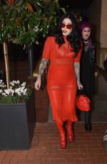 KAT VON D Leaves Westbury Hotel in Dublin 03/30/2017