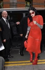 KAT VON D Leaves Westbury Hotel in Dublin 03/30/2017