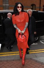 KAT VON D Leaves Westbury Hotel in Dublin 03/30/2017
