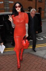 KAT VON D Leaves Westbury Hotel in Dublin 03/30/2017