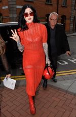 KAT VON D Leaves Westbury Hotel in Dublin 03/30/2017