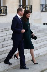 KATE MIDDLETON and Prince William at Elysee Palace in Paris 03/17/2017