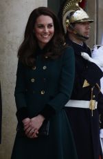 KATE MIDDLETON and Prince William at Elysee Palace in Paris 03/17/2017
