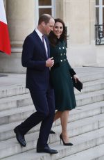 KATE MIDDLETON and Prince William at Elysee Palace in Paris 03/17/2017
