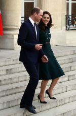 KATE MIDDLETON and Prince William at Elysee Palace in Paris 03/17/2017