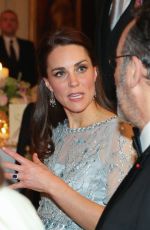 KATE MIDDLETON at Dinner at British Embassy in Paris 03/17/2017