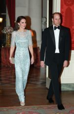 KATE MIDDLETON at Dinner at British Embassy in Paris 03/17/2017