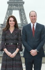KATE MIDDLETON at Trocadero Square in Paris 03/18/2017