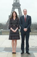 KATE MIDDLETON at Trocadero Square in Paris 03/18/2017