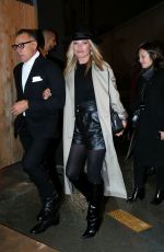 KATE MOSS Arrives at Saint Laurent Fashion Show at Paris Fashion Week 02/28/2017