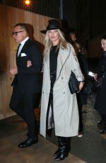 KATE MOSS Arrives at Saint Laurent Fashion Show at Paris Fashion Week 02/28/2017