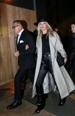 KATE MOSS Arrives at Saint Laurent Fashion Show at Paris Fashion Week 02/28/2017