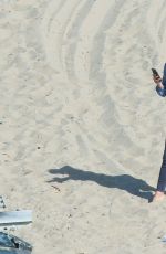 KATHARINE MCPHEE on the Set of Scorpion at a Beach in Malibu 03/31/2017