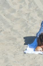 KATHARINE MCPHEE on the Set of Scorpion at a Beach in Malibu 03/31/2017