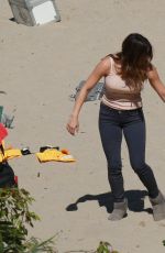 KATHARINE MCPHEE on the Set of Scorpion in Los Angeles 03/28/2017