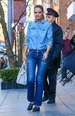 KATIE HOLMES in Jeans Out and About in New York 03/29/2017