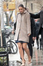 KATIE HOLMES Out and About in New York 03/28/2017