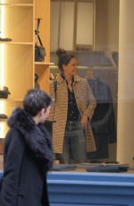 KATIE HOLMES Out Shopping in New York 03/27/2017