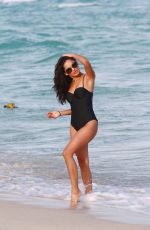 KATTYA HEREDIA in Sswimsuit at a Beach in Miami 02/28/2017