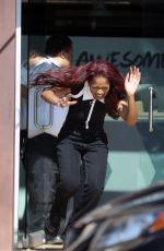 KEKE PALMER on the Set of a TV Show in Los Angeles 03/12/2017