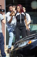 KEKE PALMER on the Set of a TV Show in Los Angeles 03/12/2017