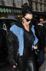 KENDALL JENNER Arrives at a Studio in Paris 03/03/2017