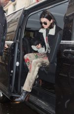 KENDALL JENNER Arrives at Chanel Office in Paris 03/05/2017