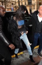 KENDALL JENNER Arrives at Four Seasons Hotel George V in Paris 03/06/2017