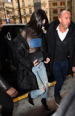 KENDALL JENNER Arrives at Four Seasons Hotel George V in Paris 03/06/2017