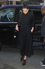 KENDALL JENNER Arrives at Louis Vuitton Office in Paris 03/02/2017