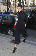 KENDALL JENNER Arrives at Louis Vuitton Office in Paris 03/02/2017
