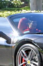 KENDALL JENNER Drives Her Ferrari Out in West Hollywood 03/19/2017