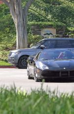 KENDALL JENNER Drives Her Ferrari Out in West Hollywood 03/19/2017