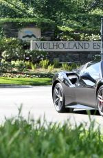 KENDALL JENNER Drives Her Ferrari Out in West Hollywood 03/19/2017