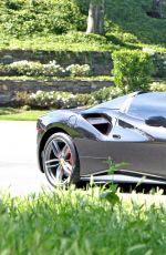 KENDALL JENNER Drives Her Ferrari Out in West Hollywood 03/19/2017