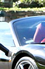 KENDALL JENNER Drives Her Ferrari Out in West Hollywood 03/19/2017