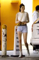 KENDALL JENNER in Denim Shorts Shopping in Beverly Hills 03/09/2017