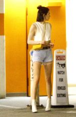 KENDALL JENNER in Denim Shorts Shopping in Beverly Hills 03/09/2017