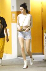 KENDALL JENNER in Denim Shorts Shopping in Beverly Hills 03/09/2017