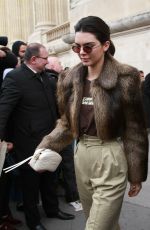 KENDALL JENNER Leaves Chanel Fashion Show at Paris Fashion Week 03/07/2017