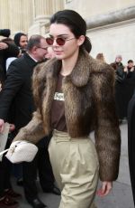 KENDALL JENNER Leaves Chanel Fashion Show at Paris Fashion Week 03/07/2017