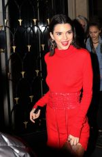 KENDALL JENNER Leaves Four Seasons hotel George V in Paris 03/04/2017