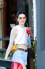 KENDALL JENNER Leaves Kreation Organic Juicery in Beverly Hills 03/09/2017